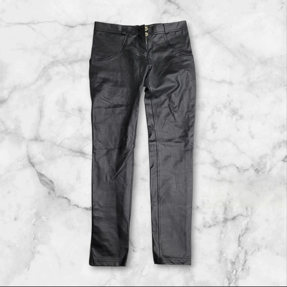 Freddy WR.UP Skinny Push Up Faux Leather Pants size S Black